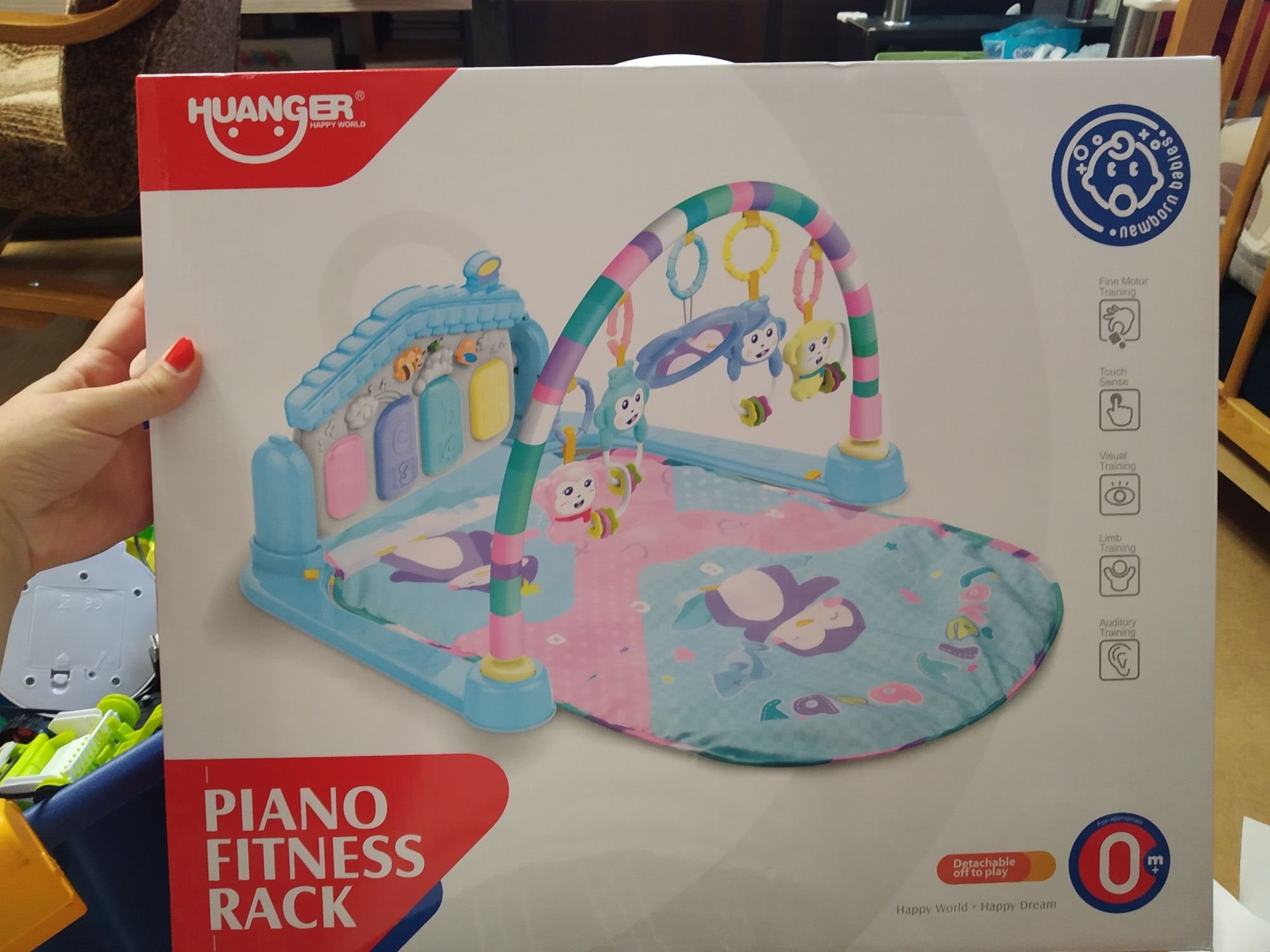 Mata edukacyjna z pianinem dla niemowląt