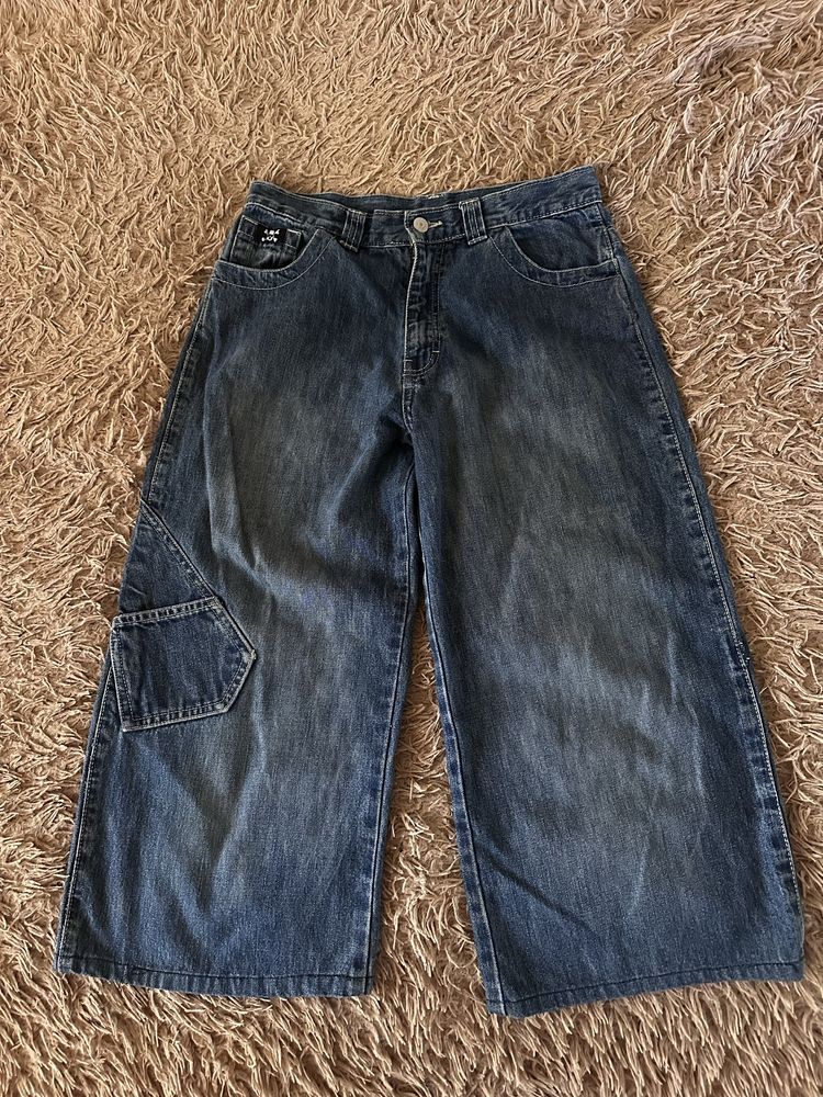 Джинсовые шорт y2k rap sk8 jeans