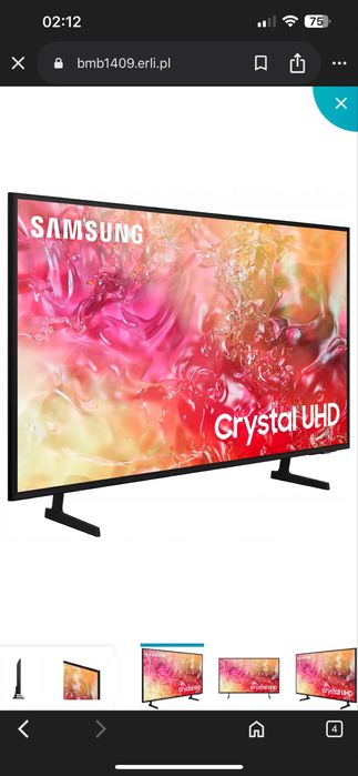 Samsung UE50DU7192UXXH 50” UHD Smart TV – jak nowy, mały ślad