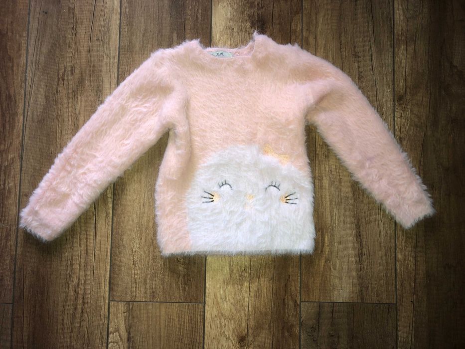 Ubranka dla dziewczynki: polar, sweter, jeansy | rozmiar 104