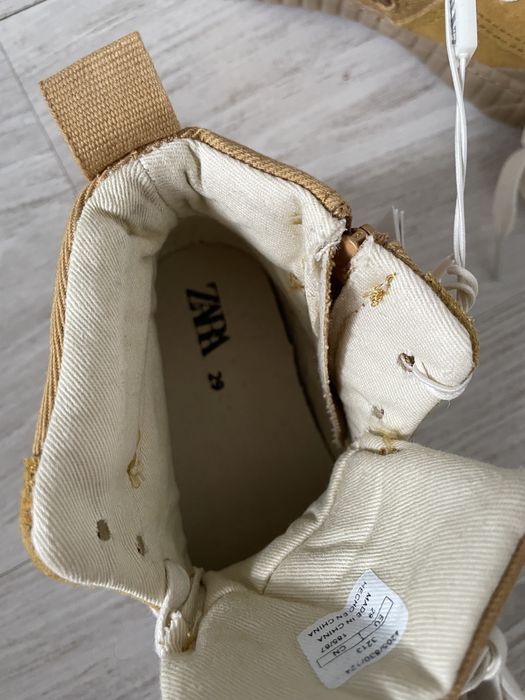 Trampki buty chłopięce zara musztardowe 28/29 beżowe