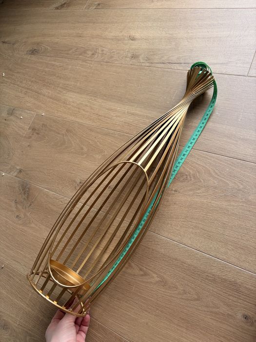 Wysoki świecznik lampion bundlis złoty home and you