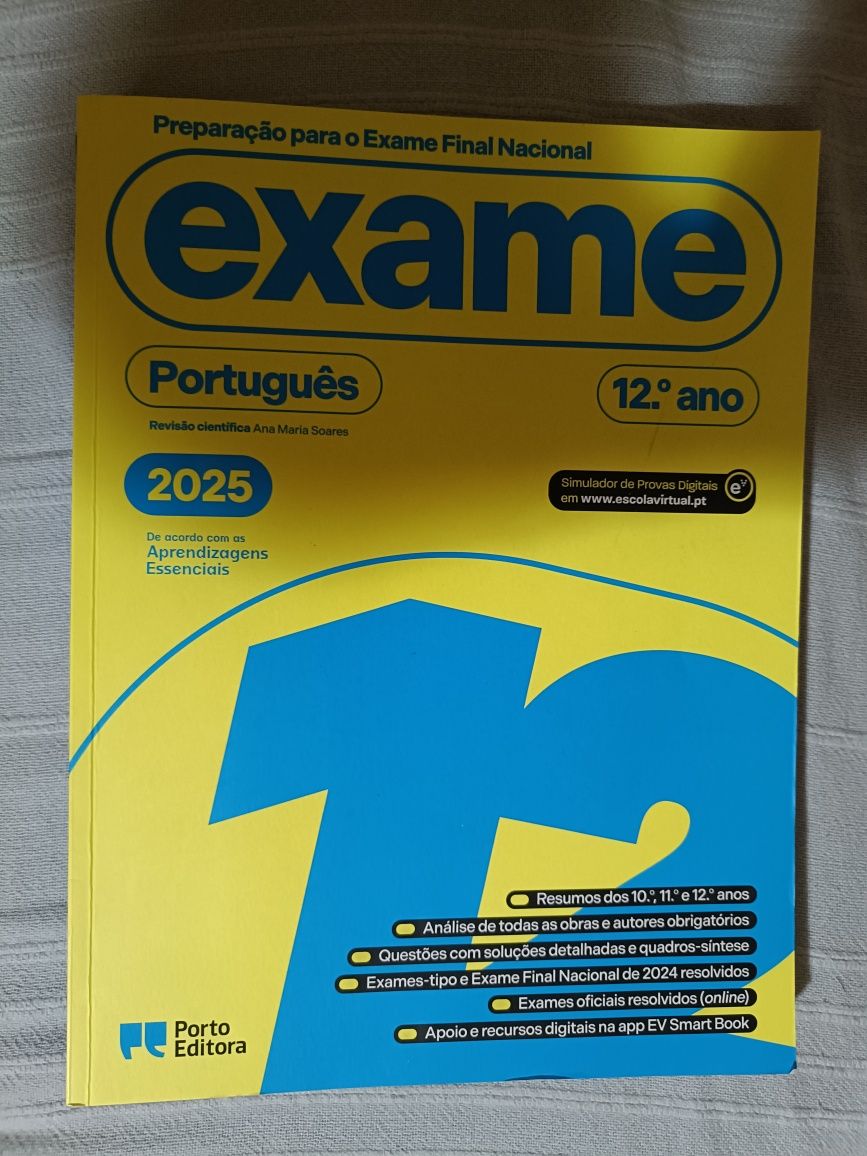 Livro exames português 2025 porto editora