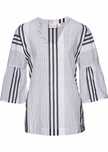 Koszulowa luźna bluzka pionowe pasy, bawełna S/M/L