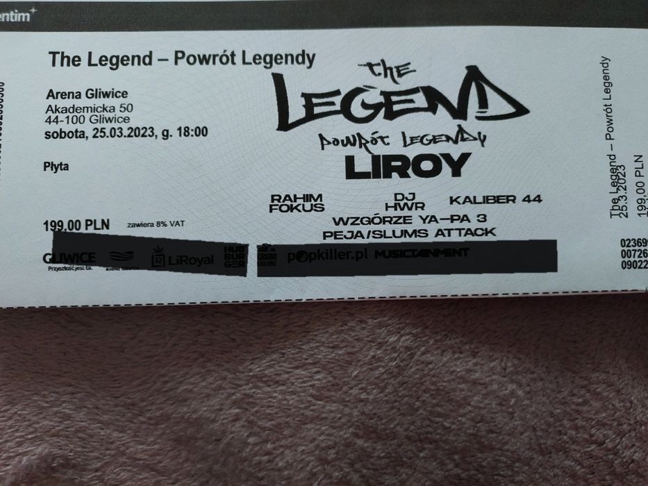 Bilet na koncert Liroy
