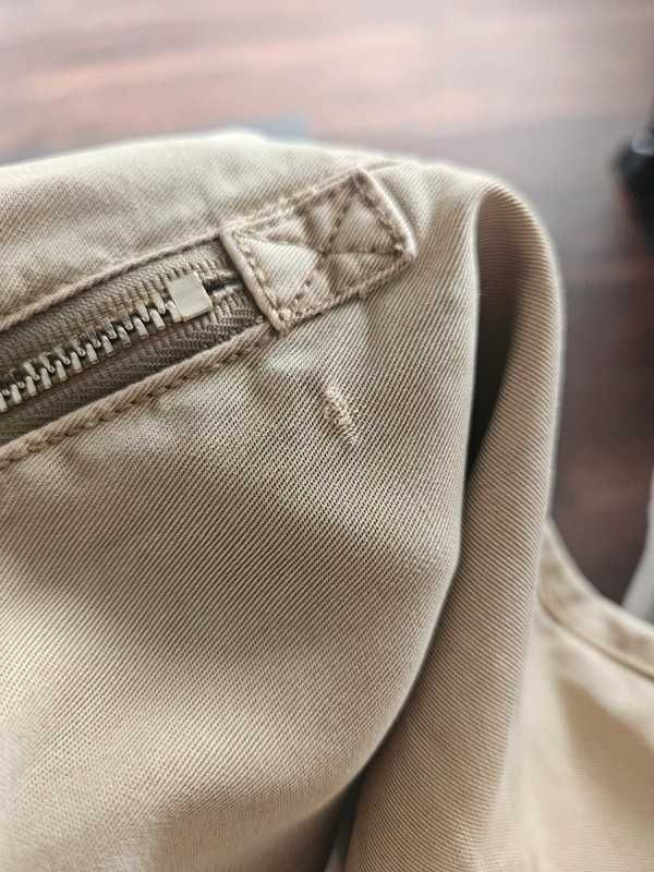 River Island spodnie lyocell beżowe utility r 36  casual
