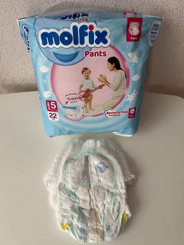 Подгузники-трусики Moltex 6 (16+ кг), Molfix 5 (12-17кг)