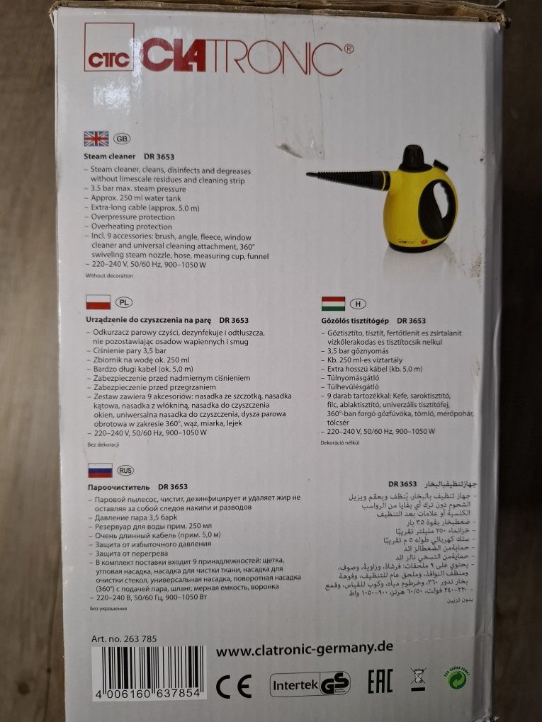Urządzenie do czyszczenia na parę