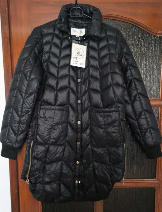 Czarna damska kurtka pikowana przejściowa nowa M