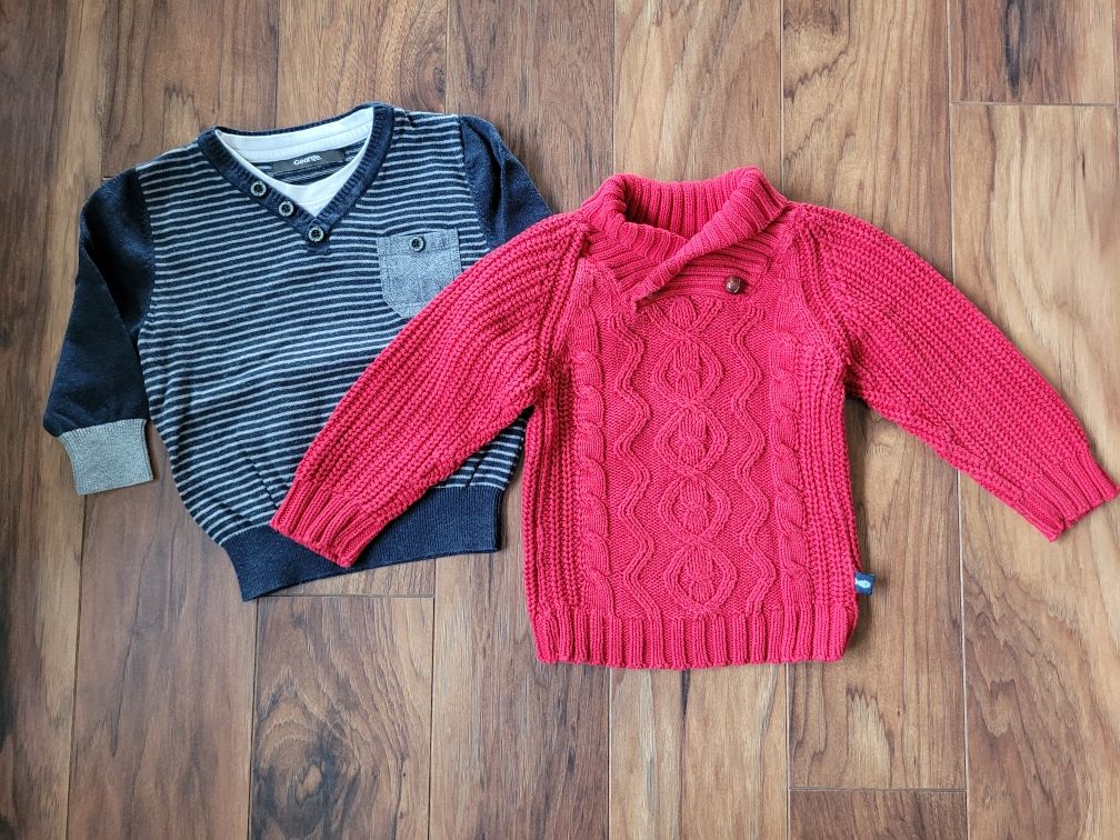 Paka zestaw ubrań 12-18m bluzy i bluzki koszule