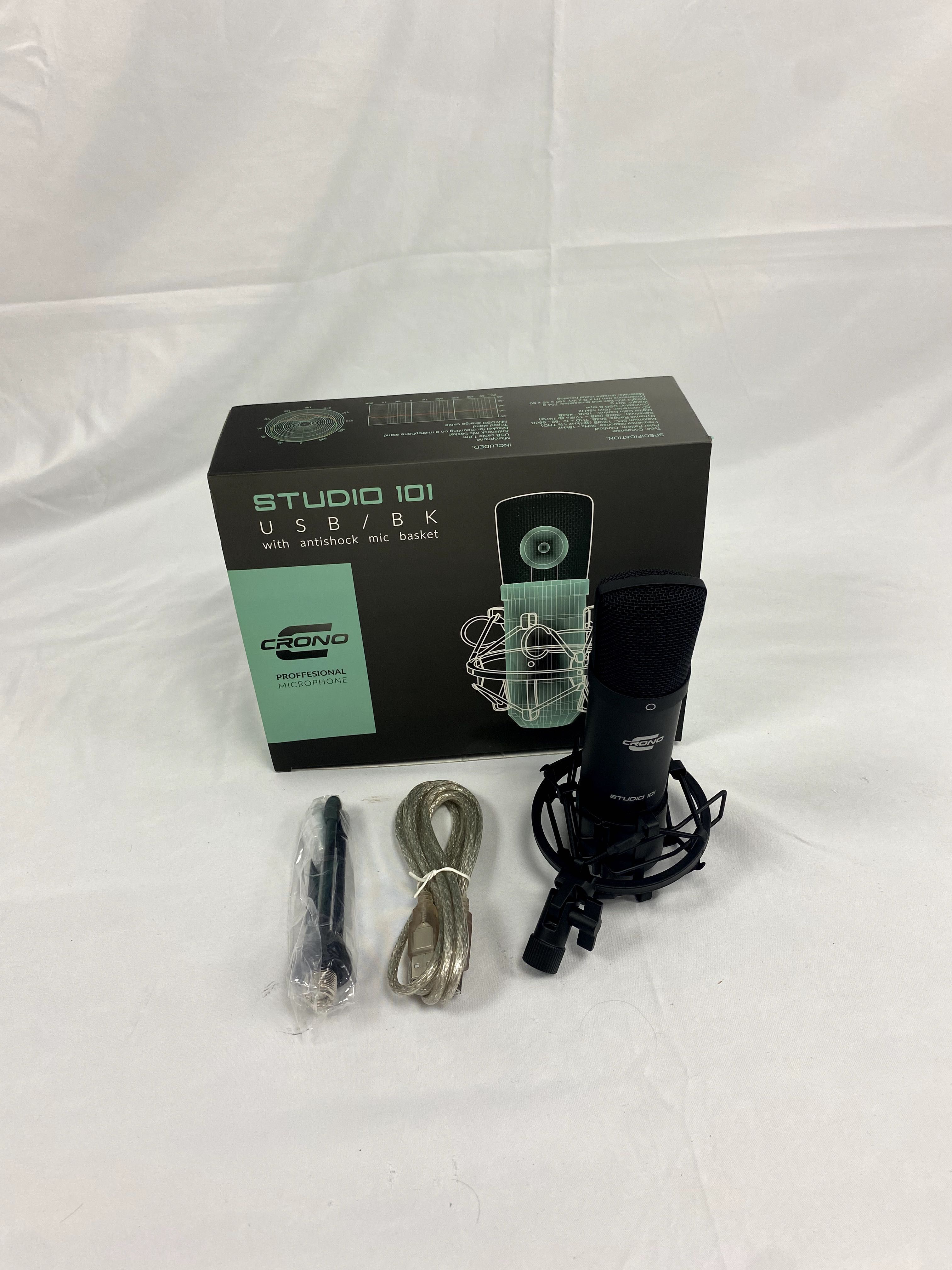 Mikrofon pojemnościowy CRONO STUDIO 101 USB BK