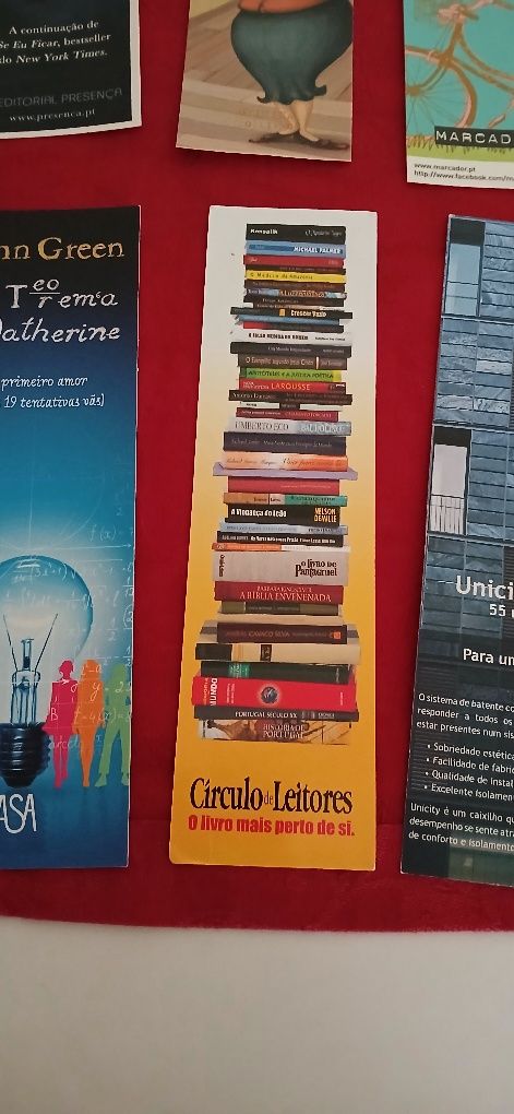 Marcadores de livros, novos