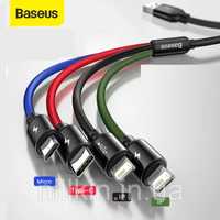 Кабель Baseus Fast 4в1 Cable для lightning Type-C[2] Micro 3.5A 1.2M