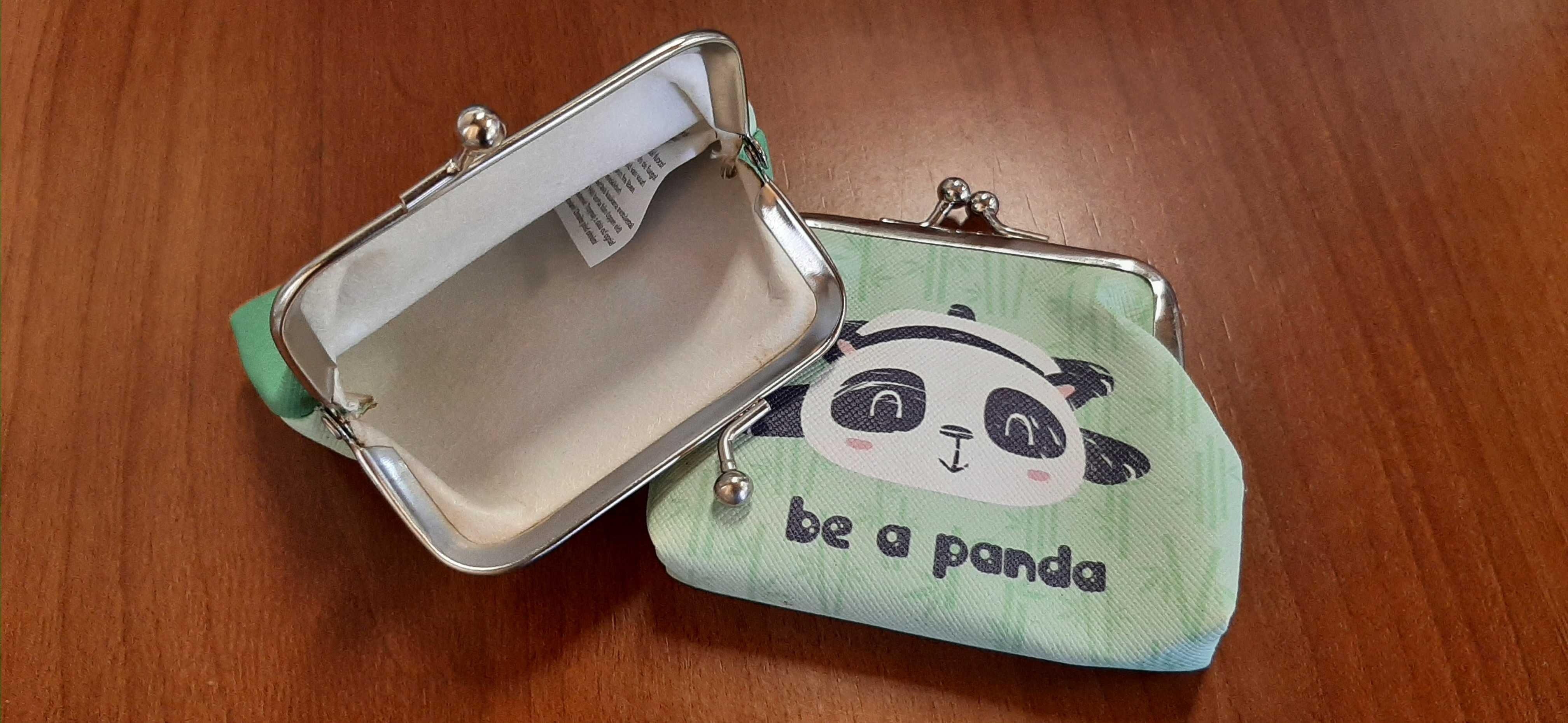 Porta moedas panda com mola