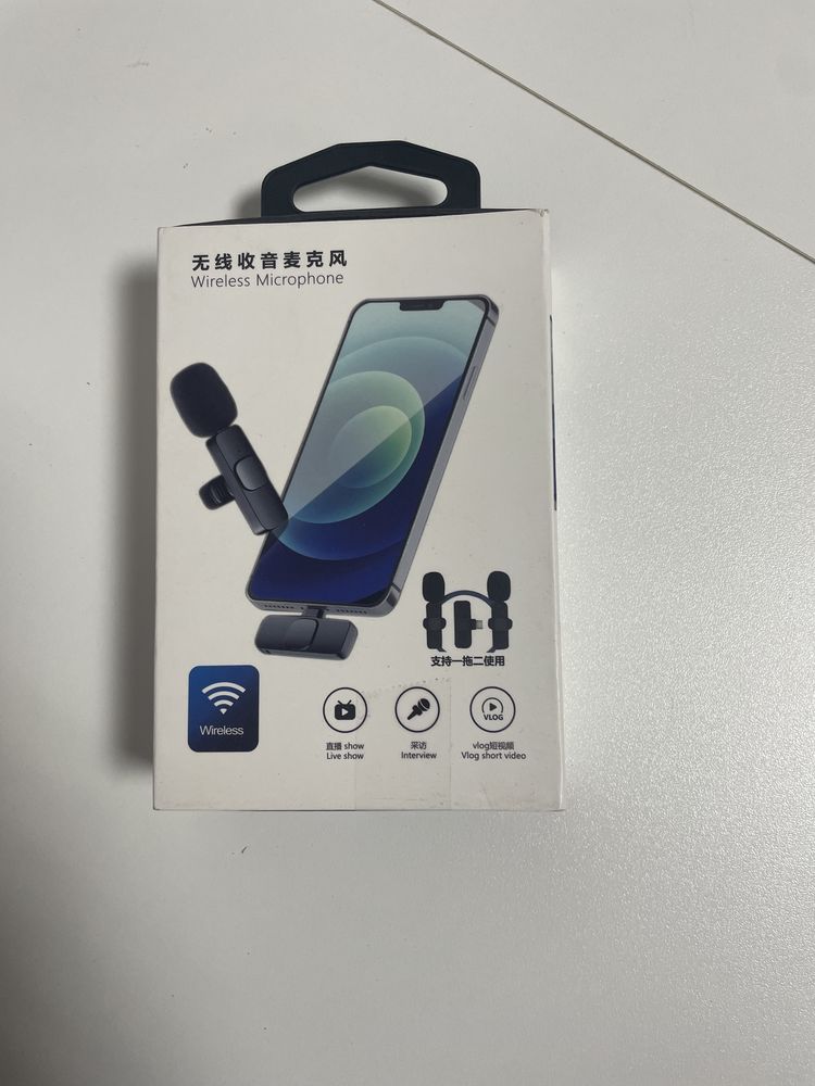 Bezprzewodowy mikrofon krawatowy do telefonu
