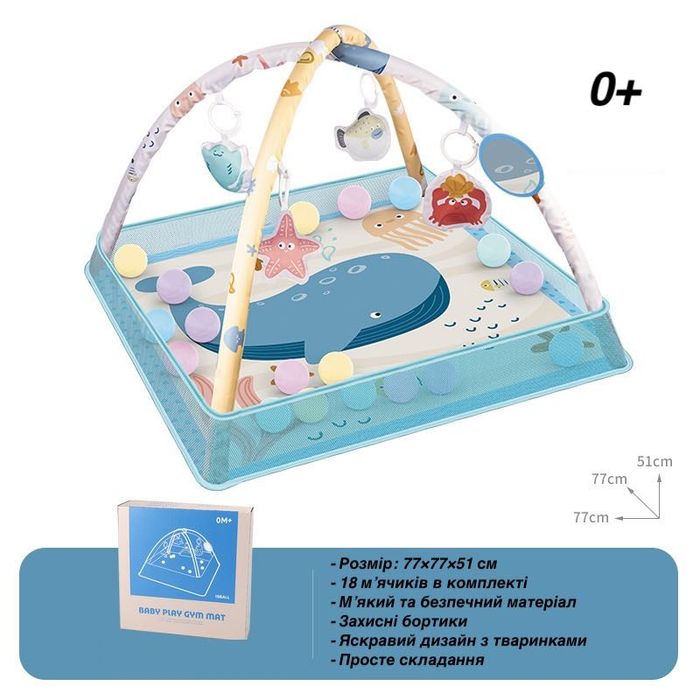Дитячий розвиваючий килимок/коврик для немовлят/ігровий килимок