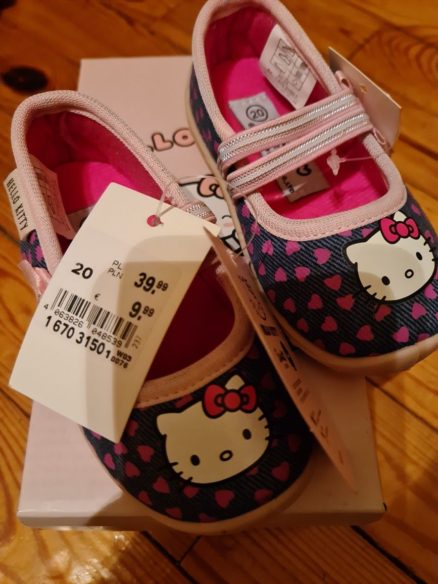 buciki hello kitty dziewczece paputki kapcie papcie 20 dzieciece lato