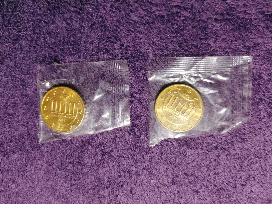 Dwie monety 10 euro cent