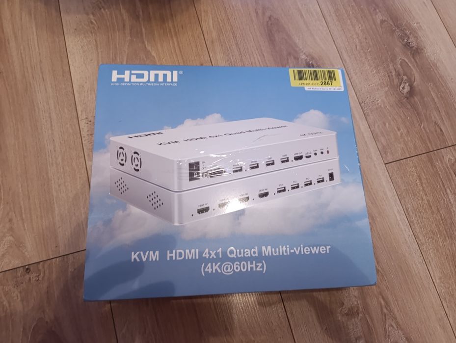 Przełącznik KVM HDMI 4x1 Quad Multi-viewer