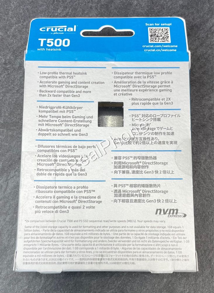 SSD накопичувач Crucial T500 1TB with Heatsink