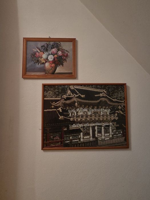 Obraz haftowany na ścianę w ramce