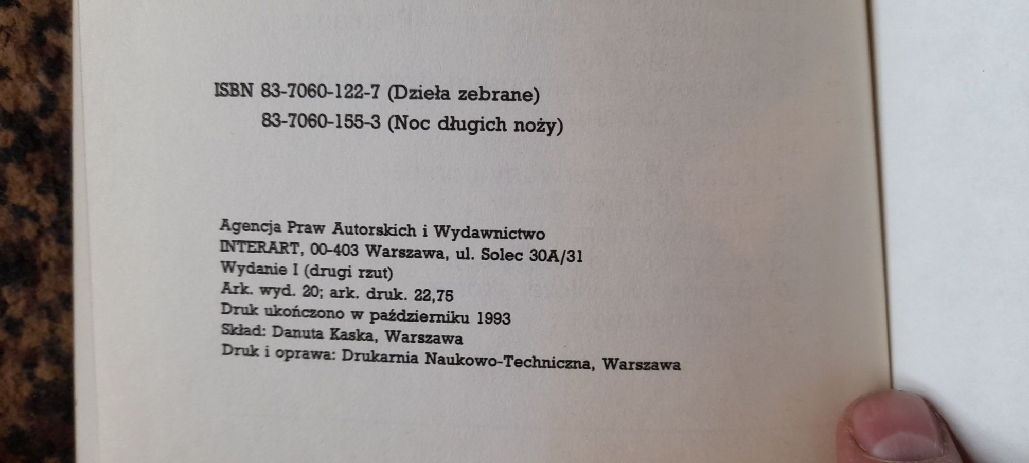 Noc długich noży - Hans Helmut Kirst wyd I 1993