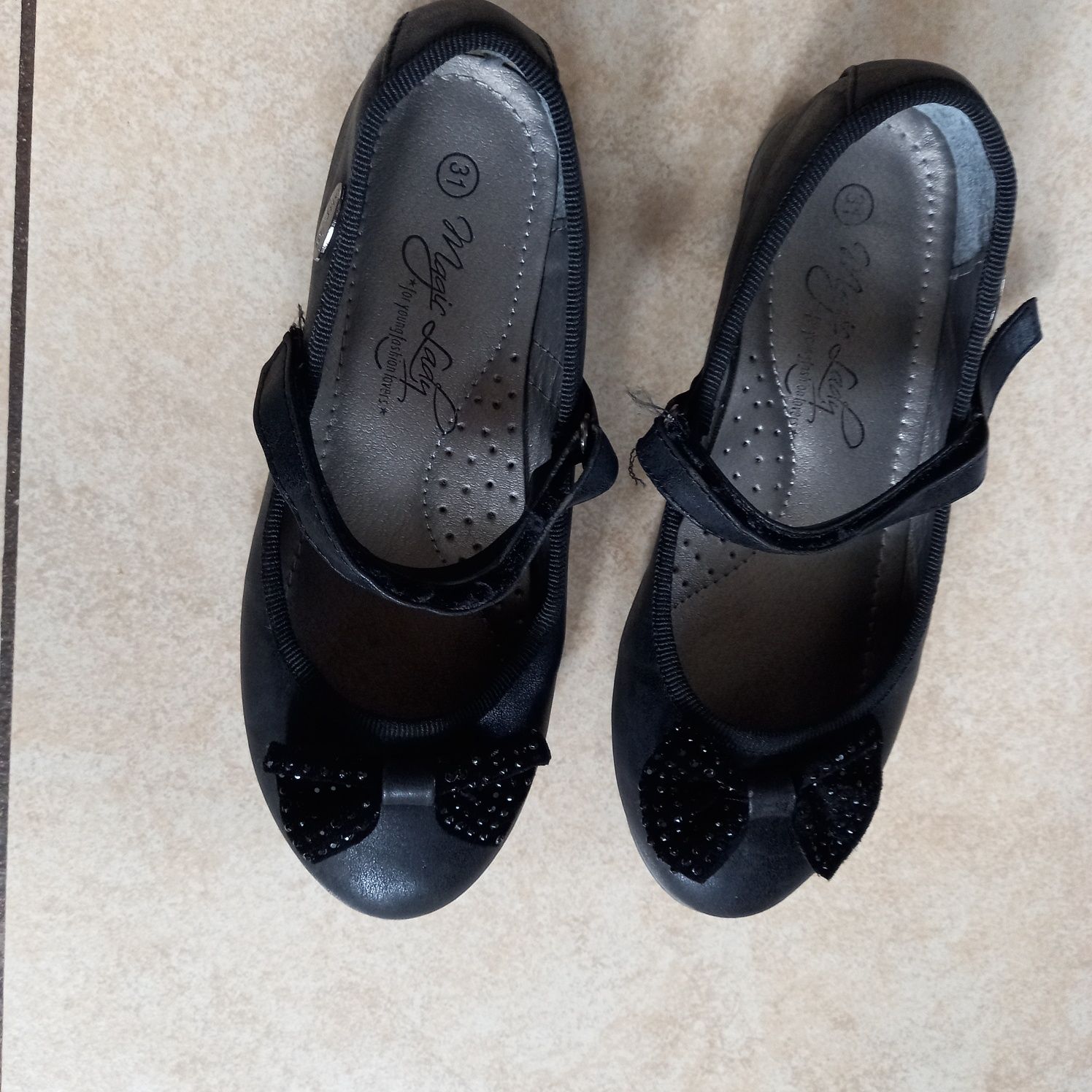 Baleriny buty dziewczęce pantofelki na galowo rozm. 31