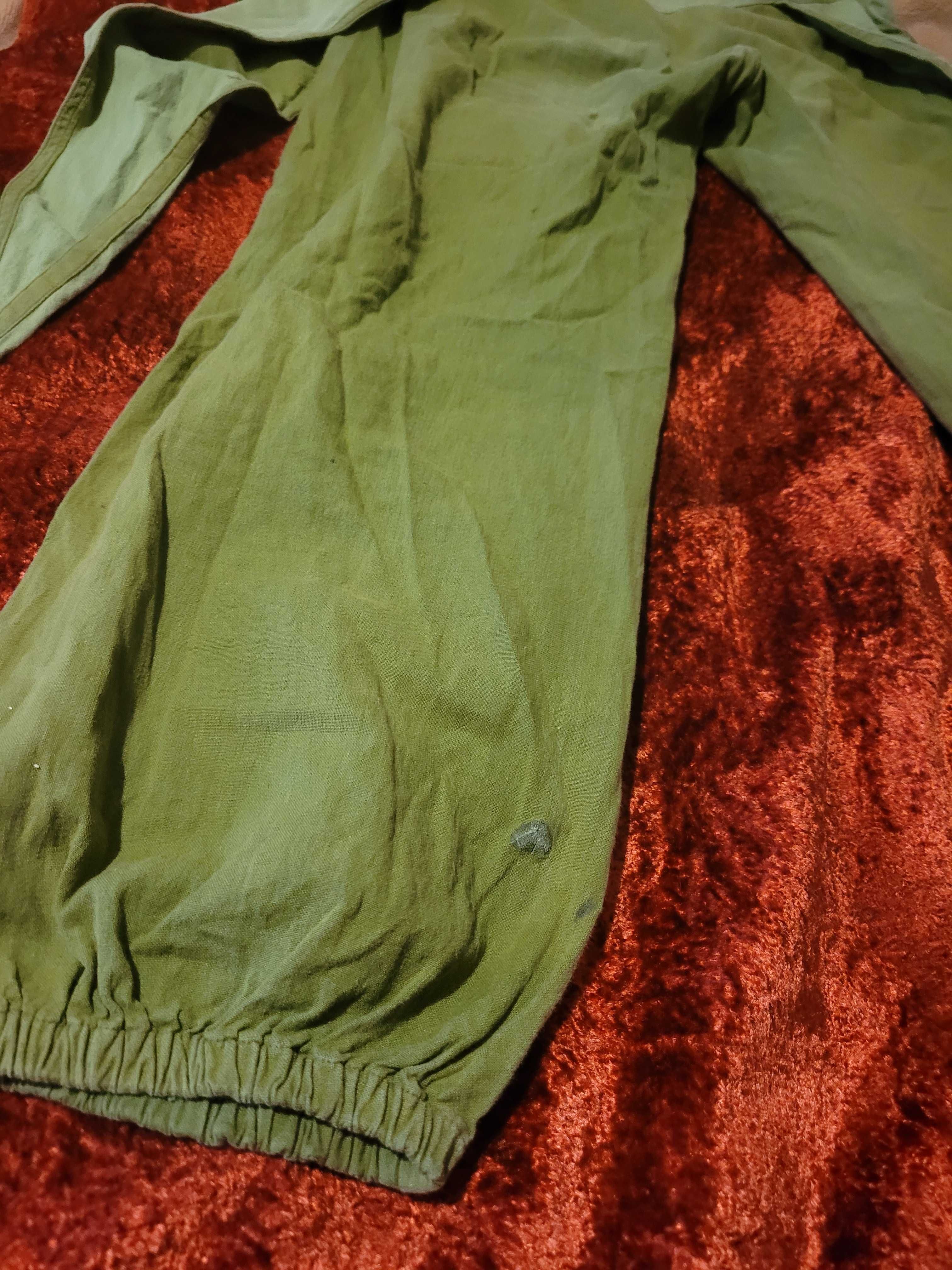 Spodnie szarawary, luźne, M, zielone