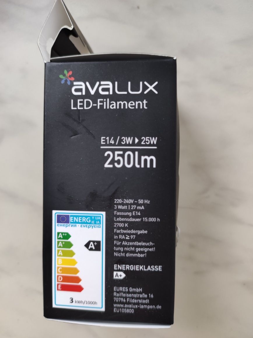 Żarówka LED E14 250lm AvaLux 10sztuk