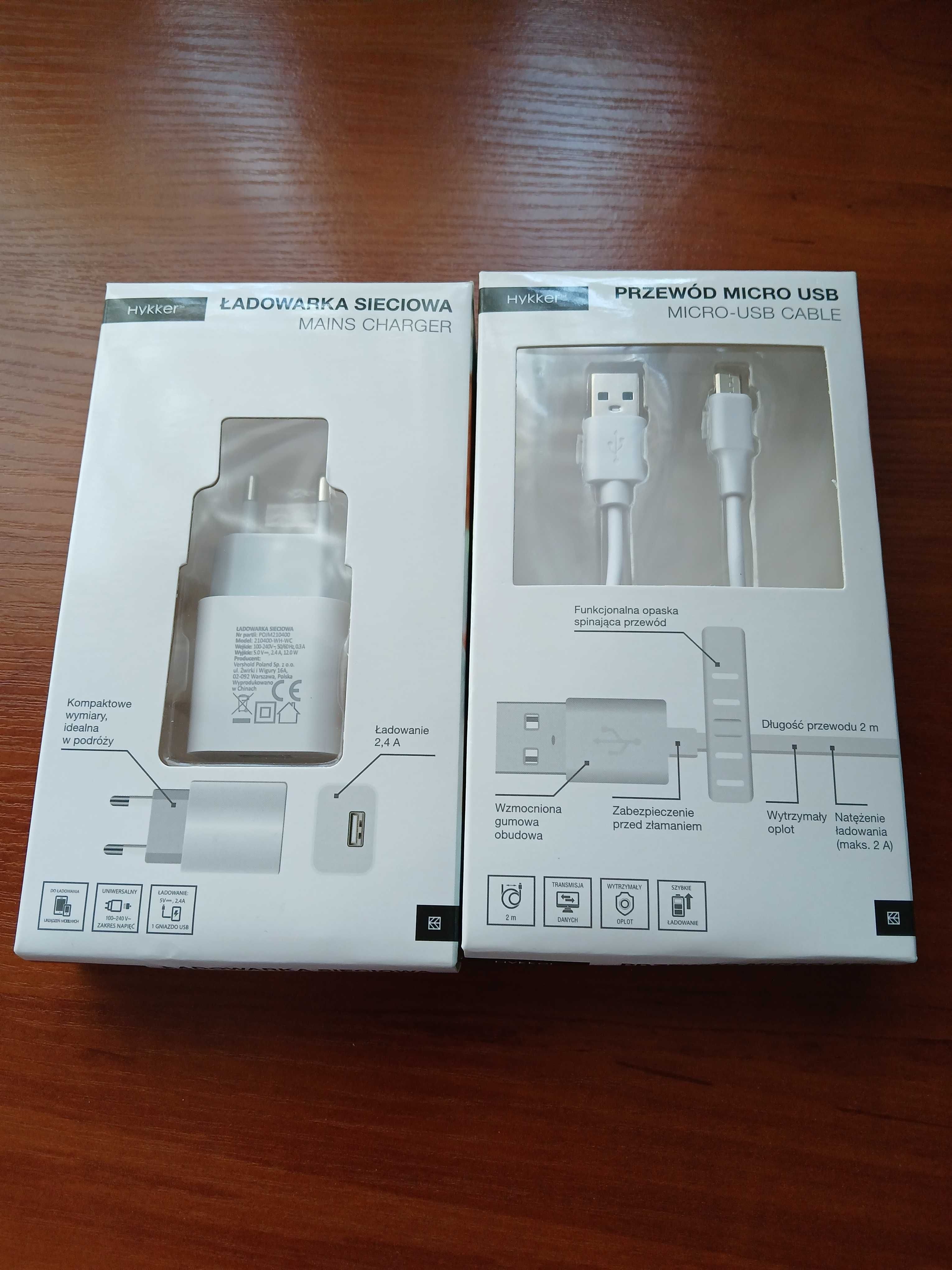 Ładowarka sieciowa + przewód micro usb