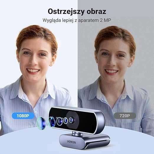 UGREEN Kamera Internetowa Full HD 1080P Mikrofon USB Streaming PC 699