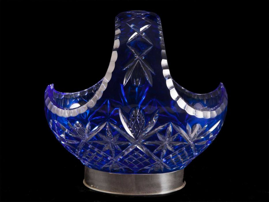 Taça em Cristal com Base em Prata Portuguesa