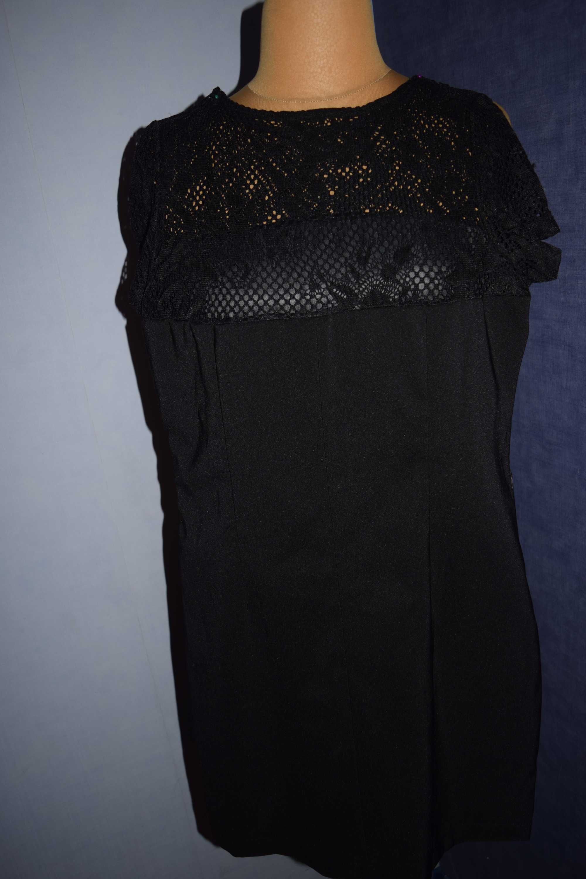 Desigual Piękna sukienka nowa czarna z koronką_40