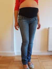 Jeansy, spodnie dżinsowe ciążowe Happy Mum, rozm. 38