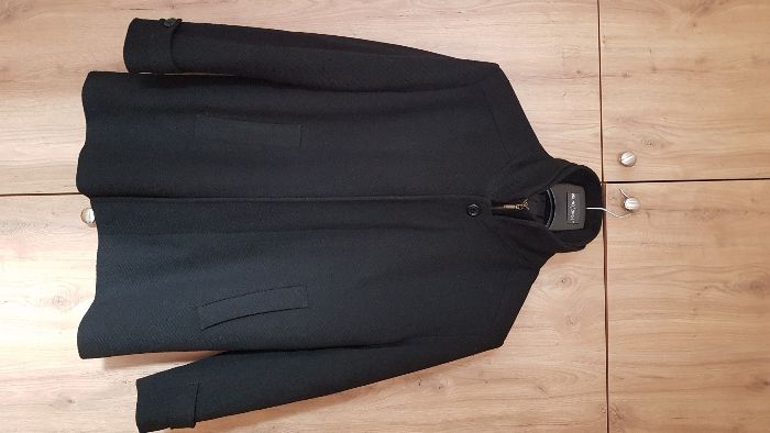 Płaszcz zimowy Bruno Zinger (Daniel 15) 176/56 Wełniany czarny NOWY