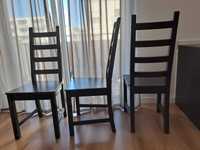 3 krzesła Kaustby czarne