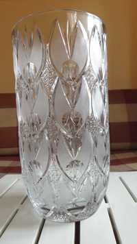 Duży piękny i stabilny wazon kryształowy