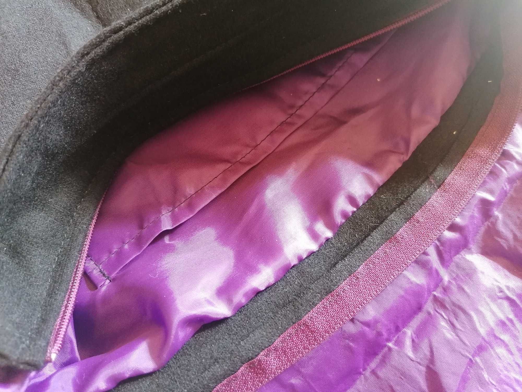 Gotycka torba na ramię handmade, A5+, do naprawy pasek