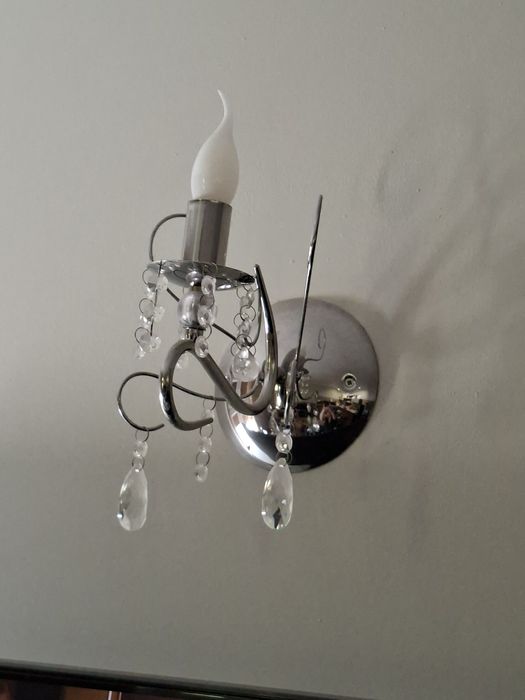 Żyrandol kryształy i kinkieta