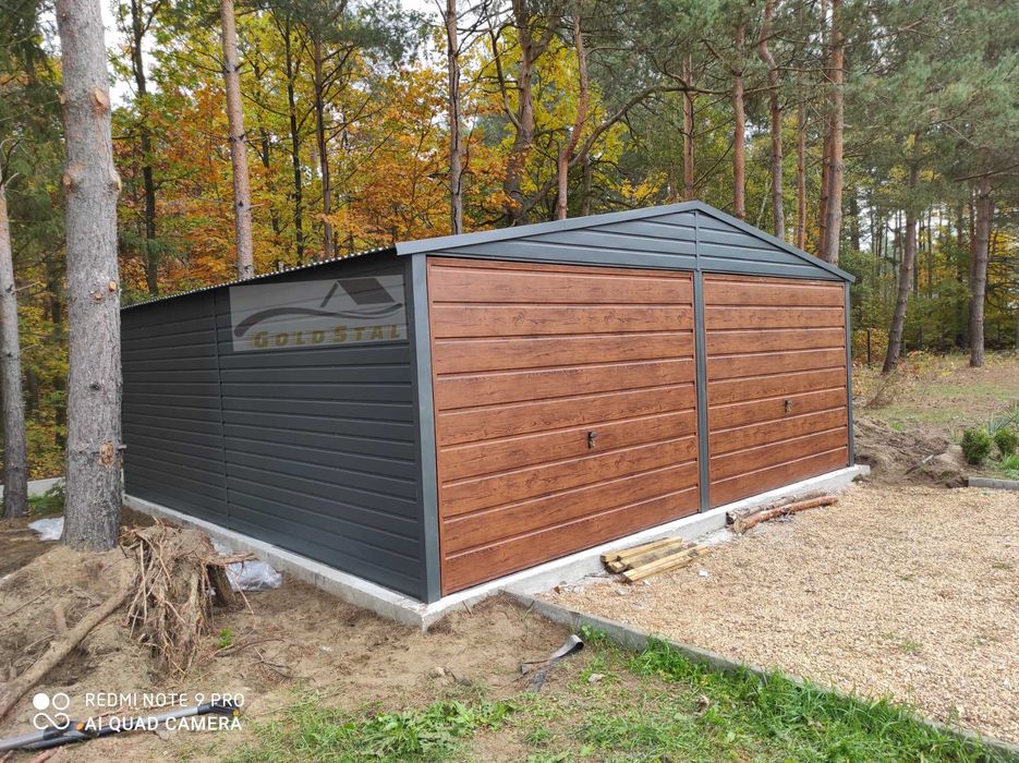 Garaż blaszany drewnopodobny 6x6, 6x5, 4x6, 7x6, 4x5, 3x5, 9x6, 7x7