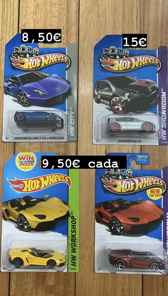 Hot wheels em cartela