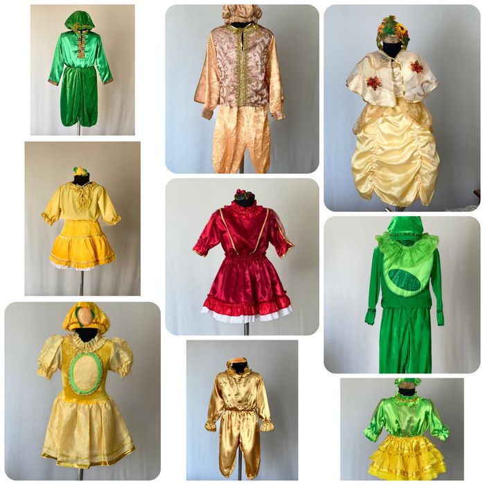 Прокат карнавальних костюмів грибочки буряк помідо огірок цибулька
