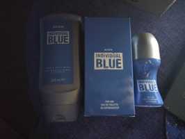 Zestaw AVON Individual Blue Perfumy + Żel + Roll-on
