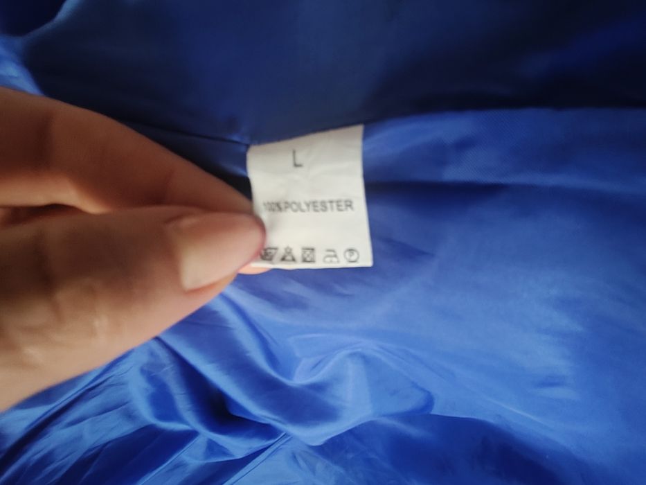 Piękny chabrowy Płaszcz /Trencz