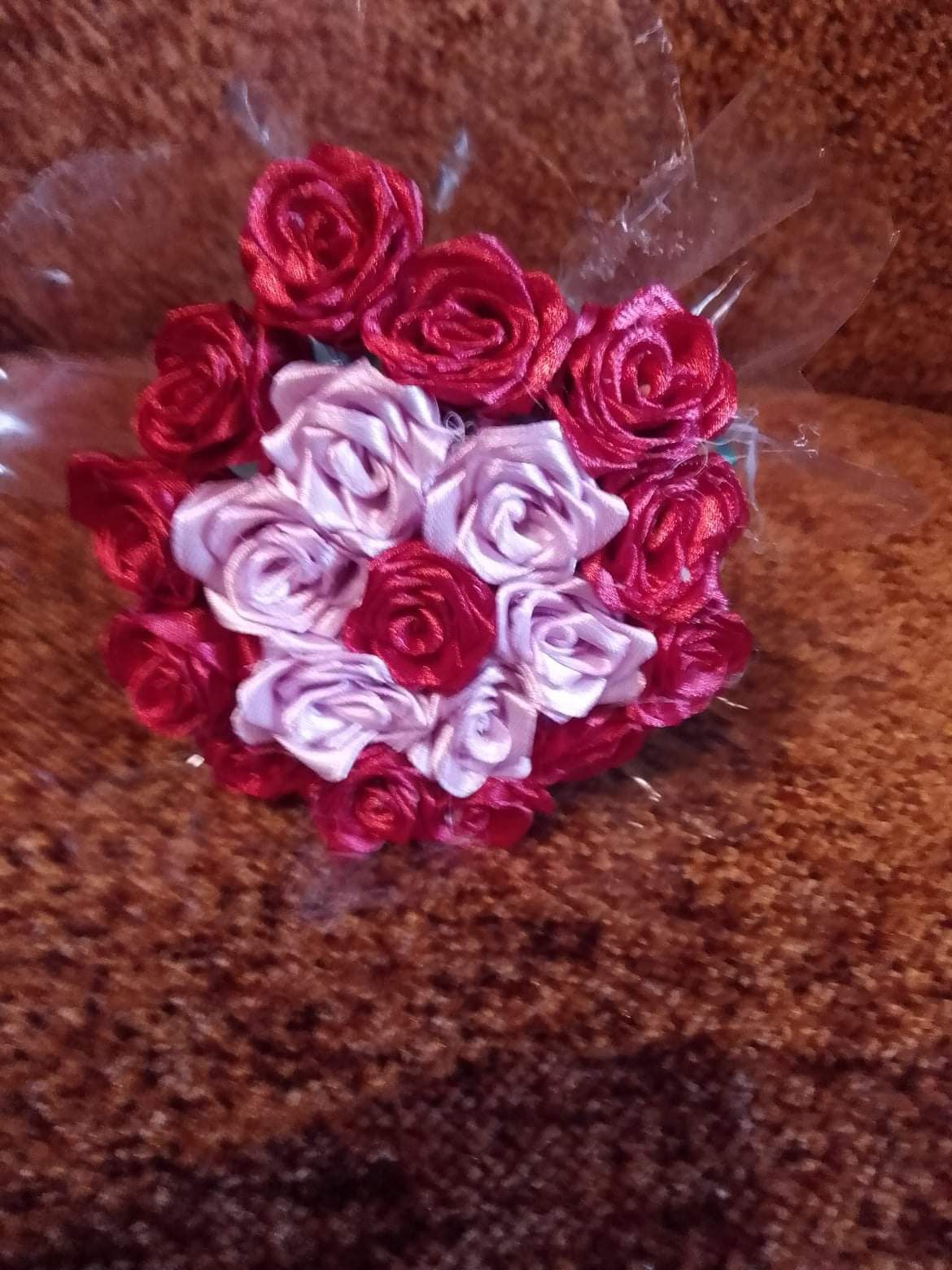 Bukiet róż, różyczki, sztuczne kwiaty Handmade