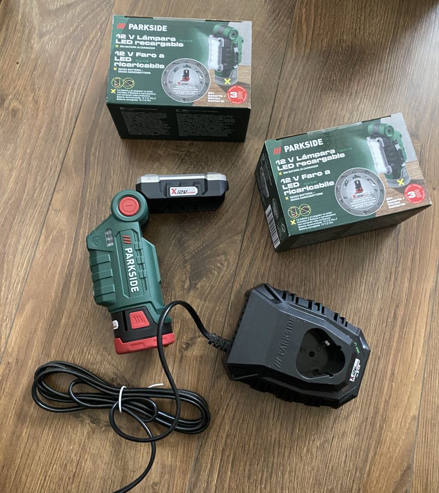 Акумуляторрий Ліхтар Parkside PLLA 12 d3 / PTSA 12 Al