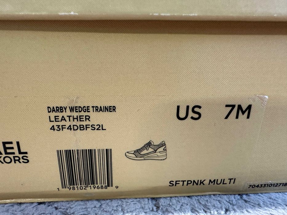 Buty damskie skórzane sneakersy Michael Kors Darby Wedge Trainer 37
