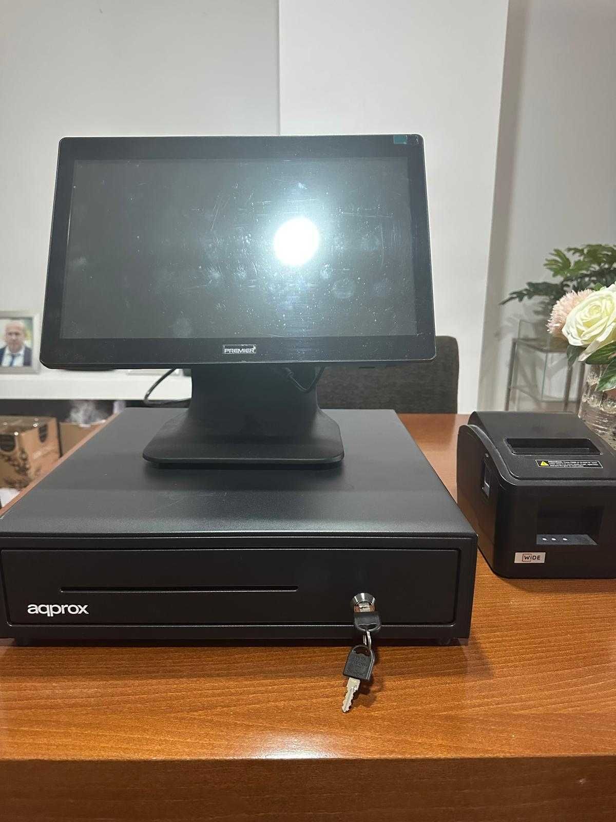Monitor + Gaveta de dinheiro + impressora de faturas