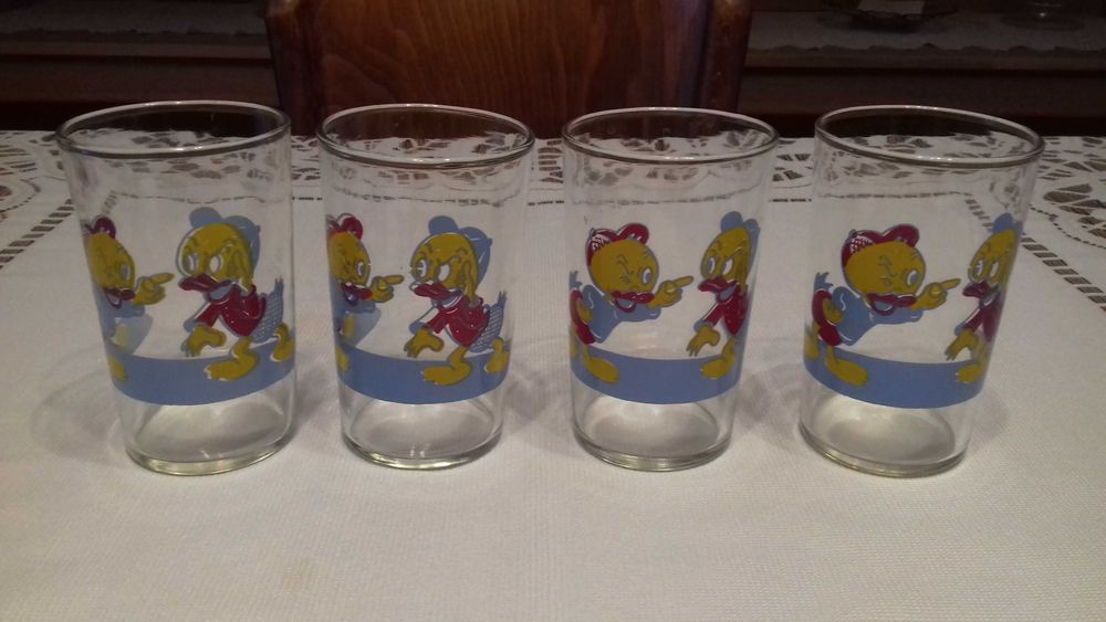 Szklanki klasyczne z kaczorkami, Vintage, do sprzedania