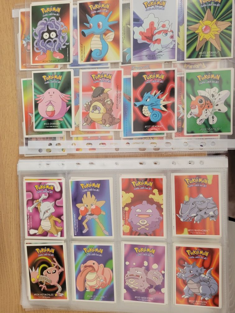 Coleção Completa Pokémon Boomer 1999 – 150 Cromos em Estado Impecável